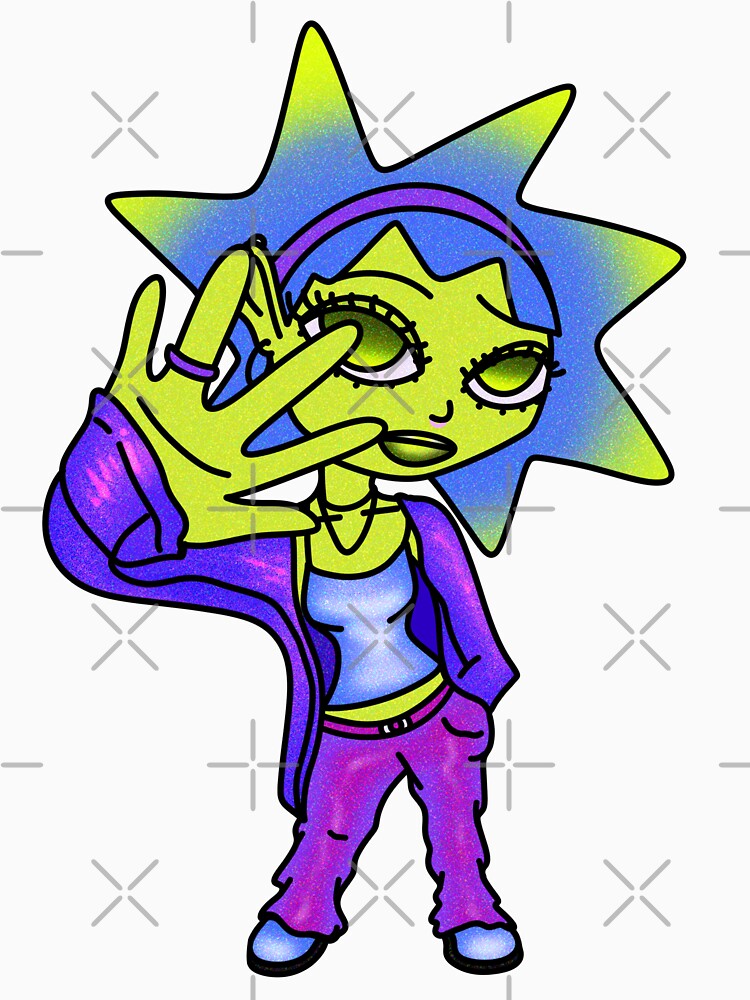 "Do Not Perceive Me" Cute OC Sticker by Visions by  Psyche