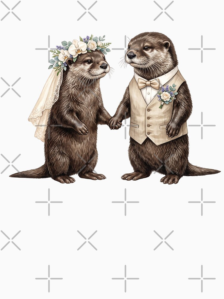 Otters Holding Hands by Roy & Tiffany