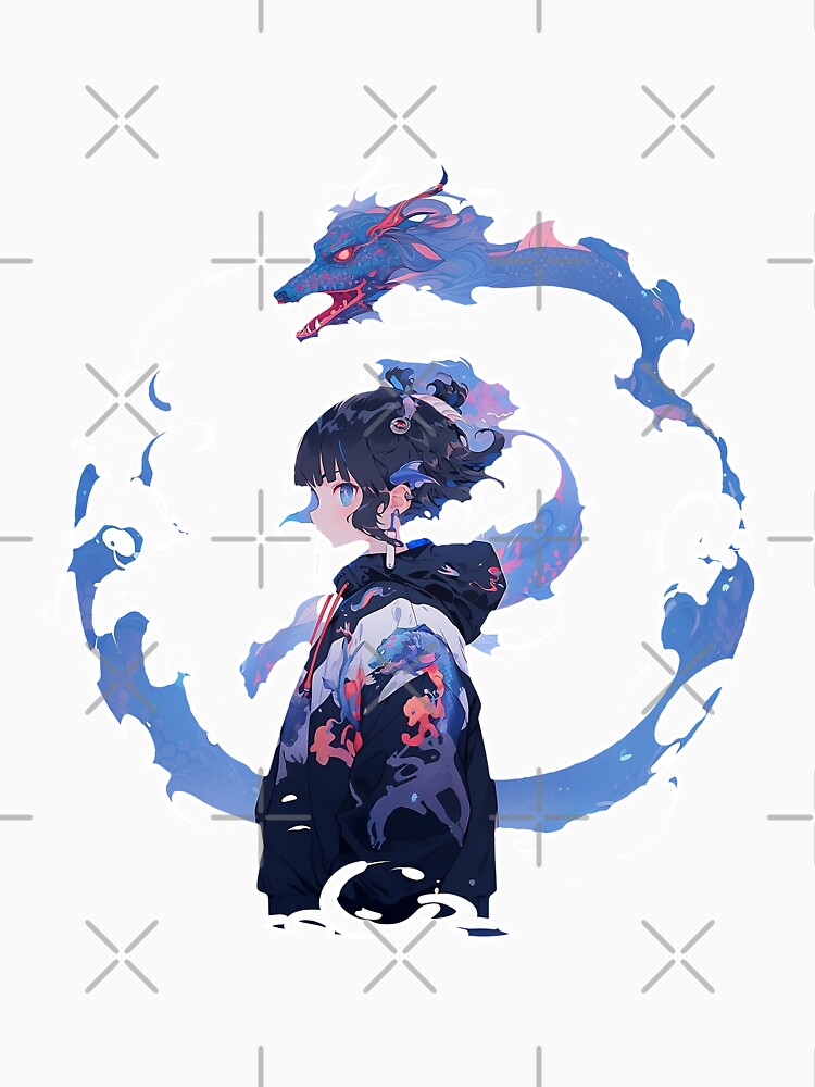 Japanese Fantasy / Blue Dragon Girl Anime by MK3DESIGN