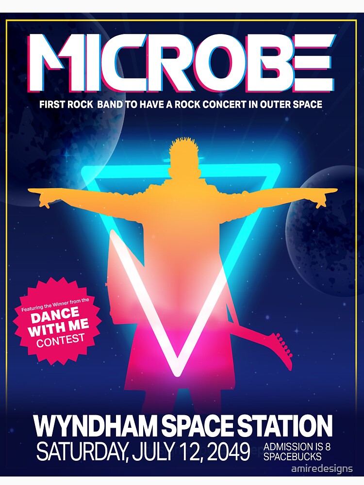 Microbe- Space Rock Concert Poster by Amire Designs