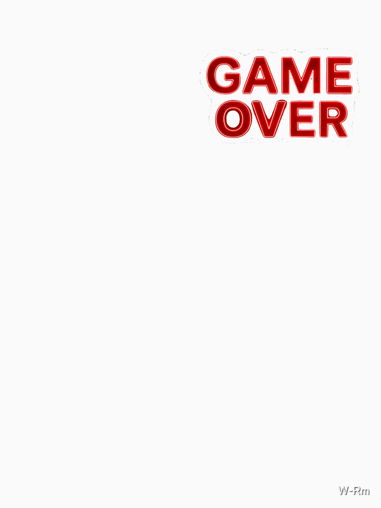 Retro Neon "Game Over" Arcade Sign (Minimal Chest Print) by W-Rm