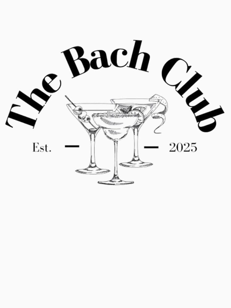The Bach Club / Chic Bachelorette Cocktail Graphic by ZairDesign