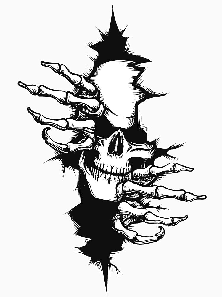 Skull Emerging From Crack by Fairyjam