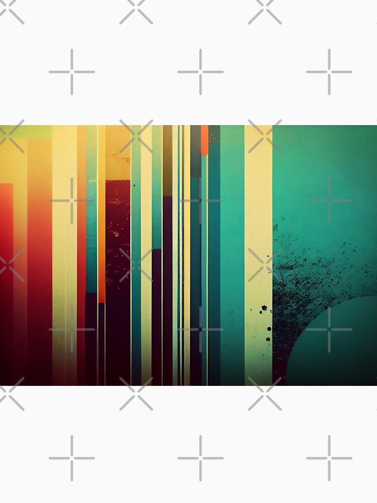 Background in 60s, 70s, 80s style. Wallpaper or poster blank. Geometric shapes. by anytka