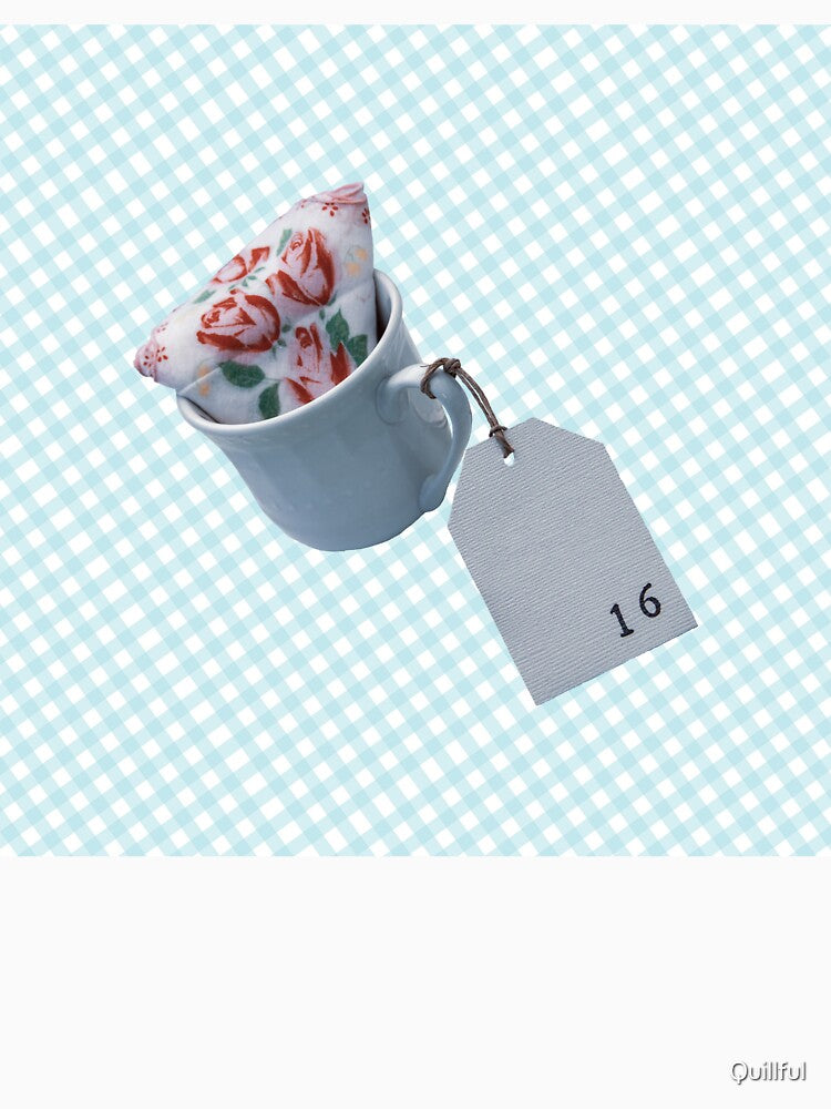 Fancy Teacup Gingham (Lt. Blue) by Quillful