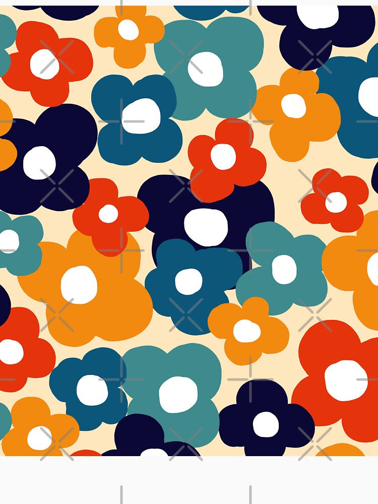 Cute 70s Vintage Retro Flower Power Pattern by Deutschic