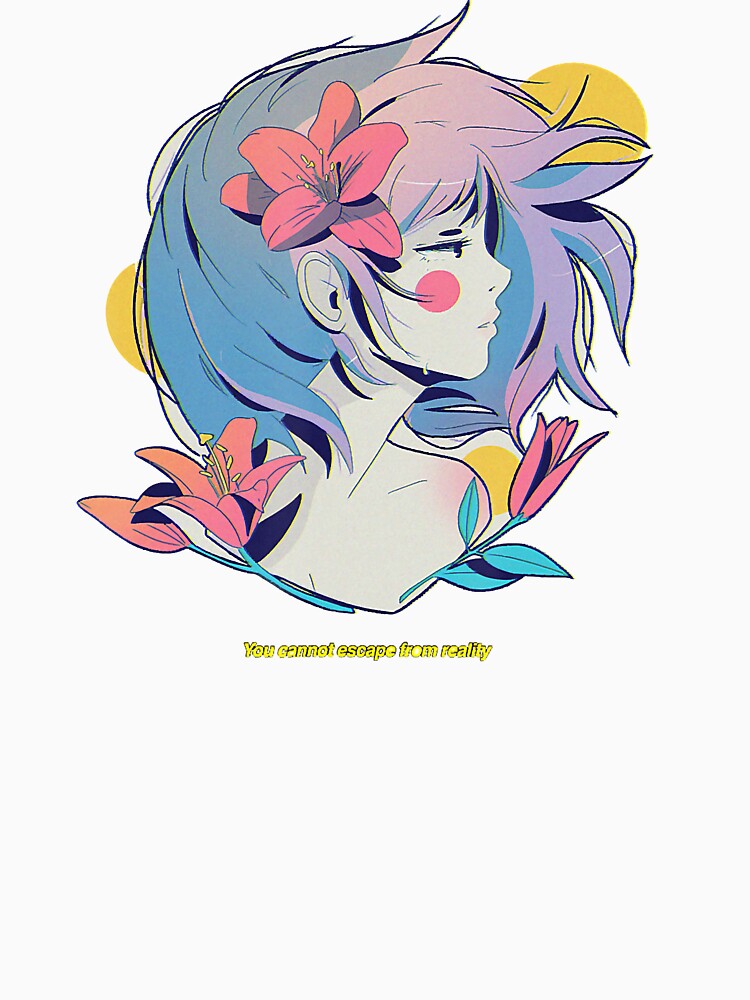 Aesthetic Sad Anime Girl Japanese Retro Lofi Vaporwave Waifu by Jorisdebeys