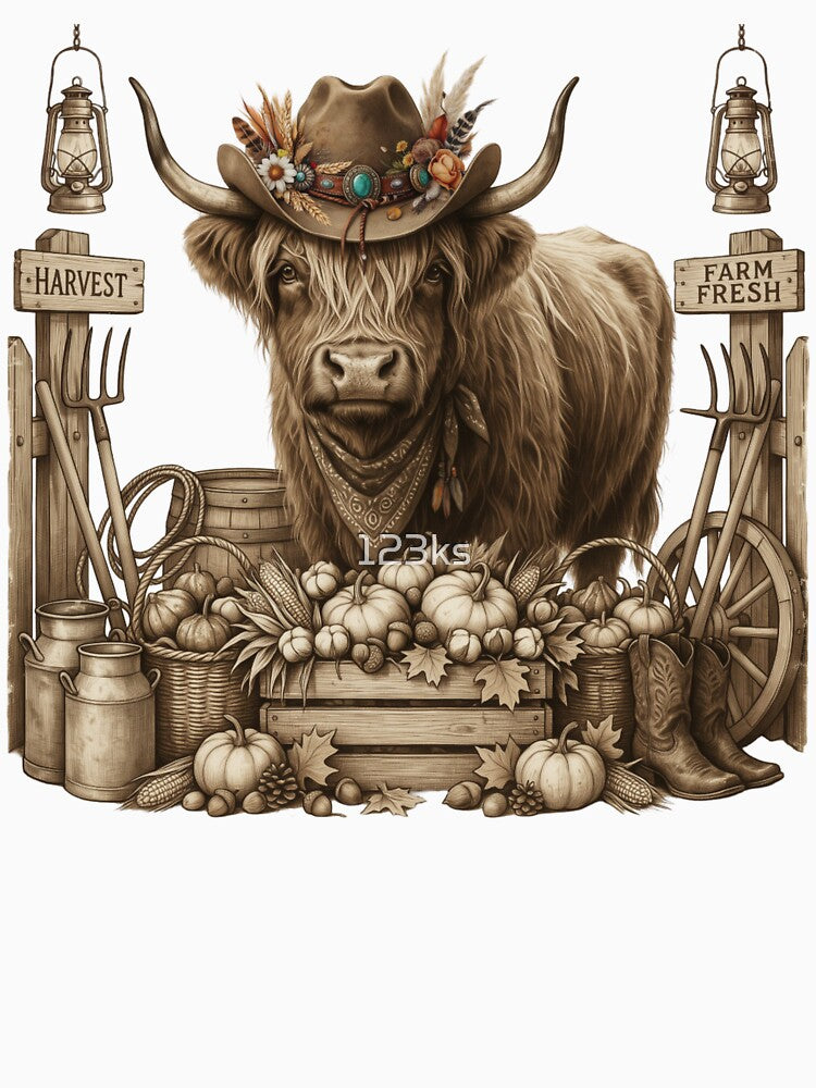 adorable fluffy Highland cow by 123ks