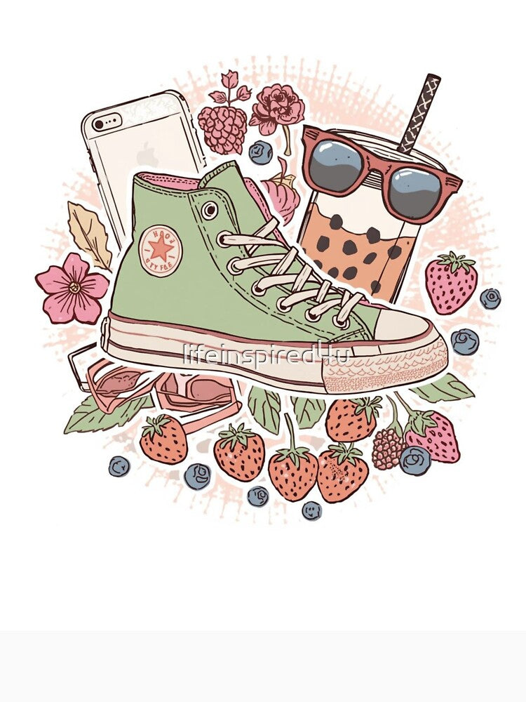 Retro Strawberry Boba by lifeinspired4u