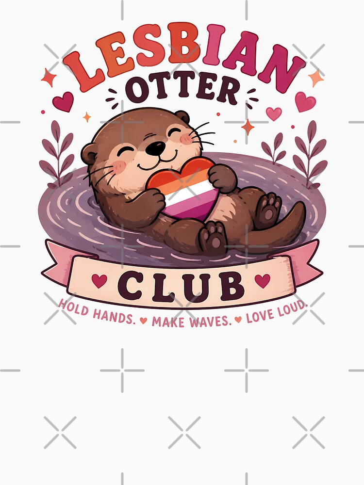 Lesbian Otter Club | Pride Creatures Collection | LGBTQ Mascots | Emotional Support Animals | Cute Queer Stickers by VectorJoy