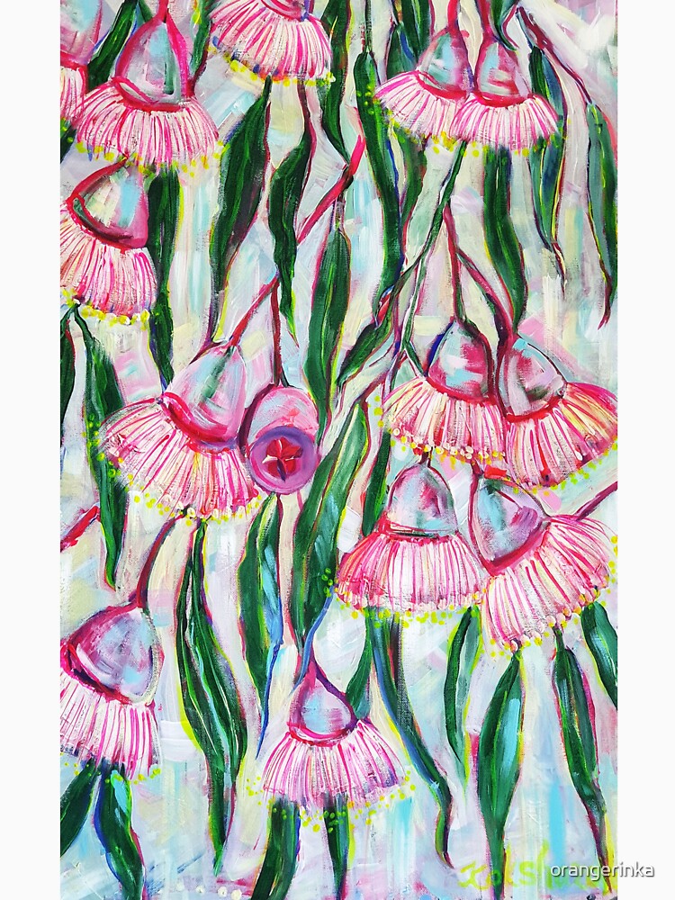 Blooming eucalyptus tree, gum tree flowers by orangerinka