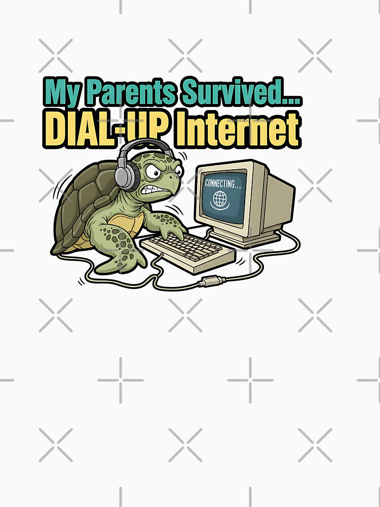dial up internet survivor funny retro sarcasm by ArtDesignTp