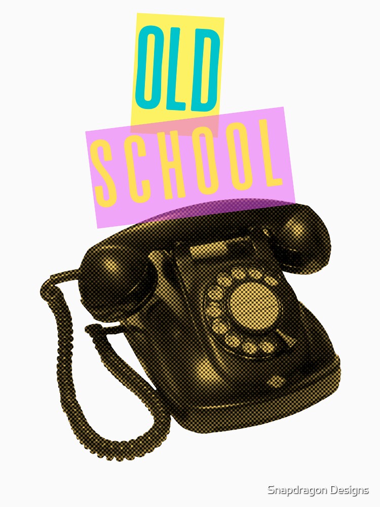 Vintage Old School Telephone by Snapdragon Designs