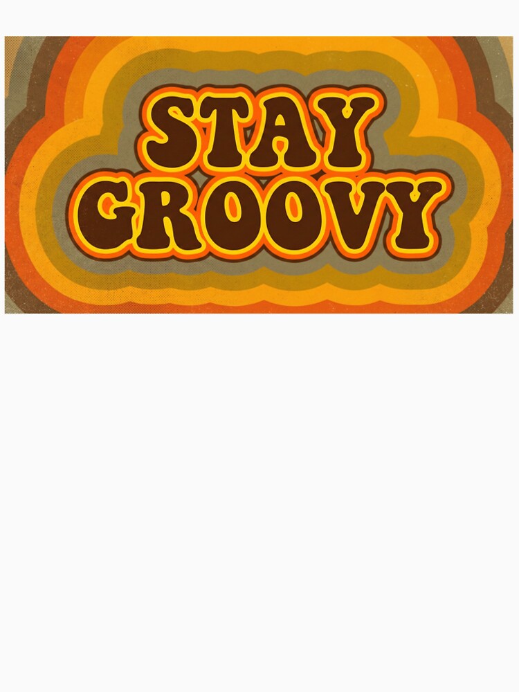 Stay Groovy Retro 70s Typography T-Shirt | Vintage Aesthetic Graphic Tee by UrbanTec Designs