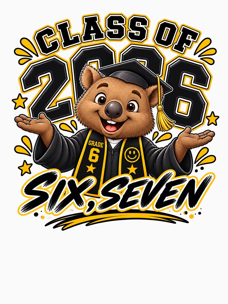 Class of 2026 Funny Graduation Shirt | Grade 6 Wombat 2026 T-Shirt | Graduate Gift by MotivatEd Learners