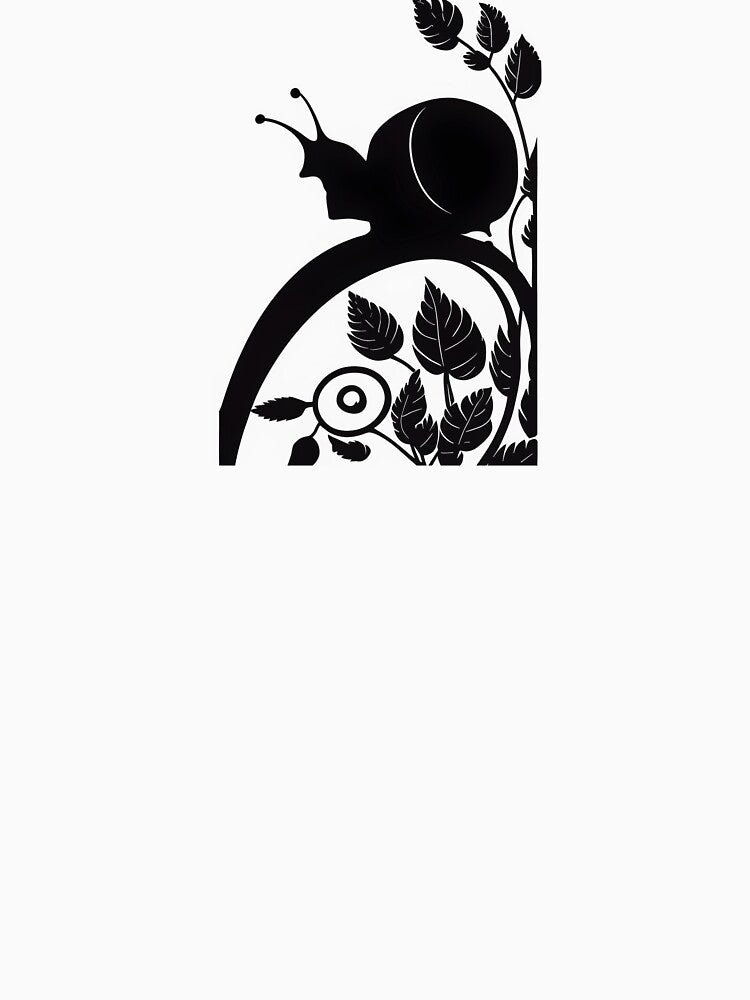 Snail and Leaves Silhouette Art Print by ShadowAndSlate
