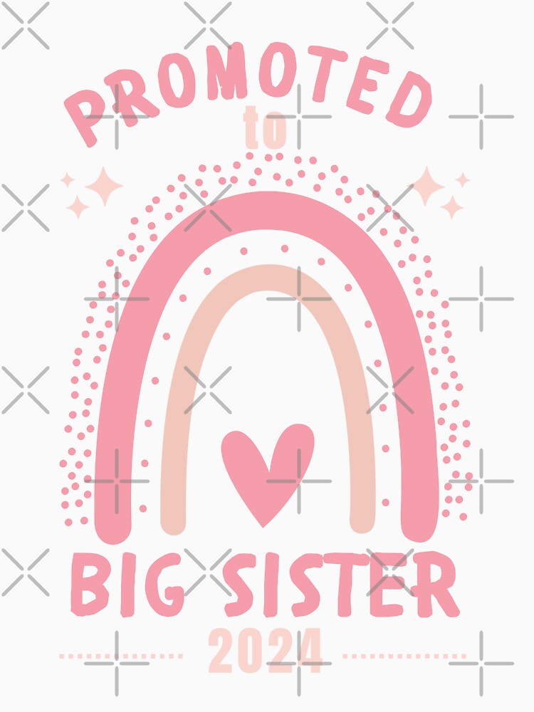 Promoted to big sister 2024 rainbow heart and stars by Lady-Frost