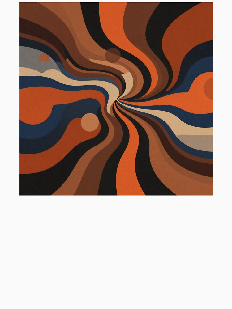 Retro Abstract Swirl in Warm Earth Tones by myforestfog