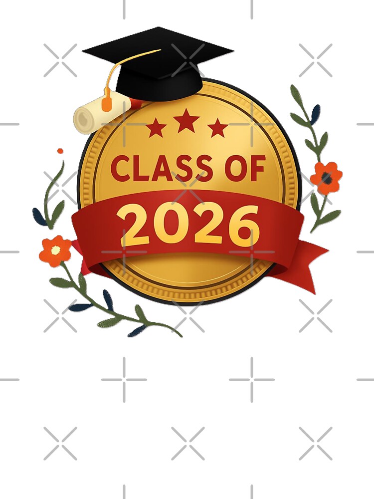 Class of 2026 Graduation Emblem with Cap and Diploma by GeoandHome