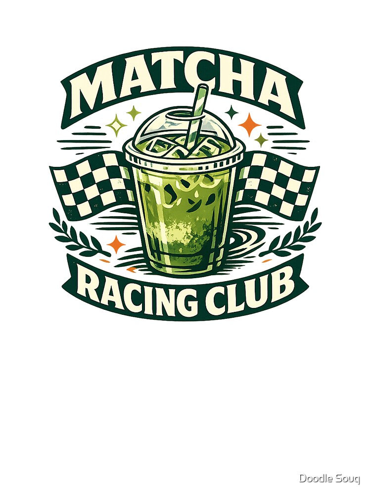 Matcha Racing Club - Trendy Retro Café Graphic by Doodle Souq