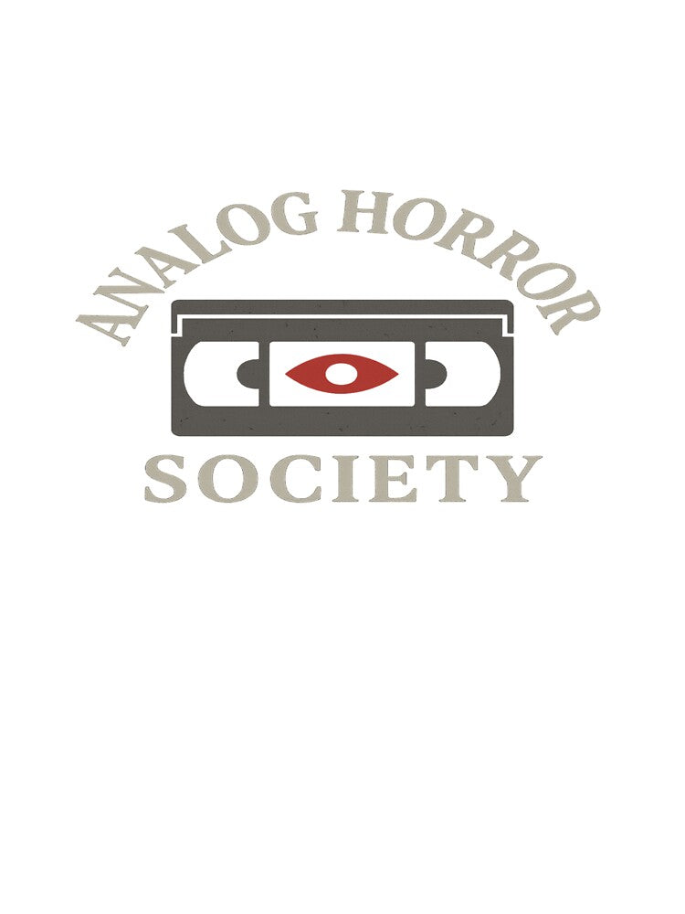 Analog Horror Society – VHS Eye Retro Horror by POD DYNASTY | Original Print On Demand T-Shirt Graphics