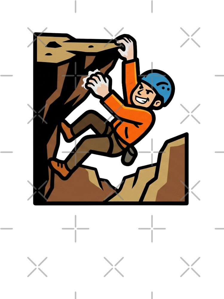 Rock Climber Cliff Edge Determined Outdoor Sport by NeonNerd Studio