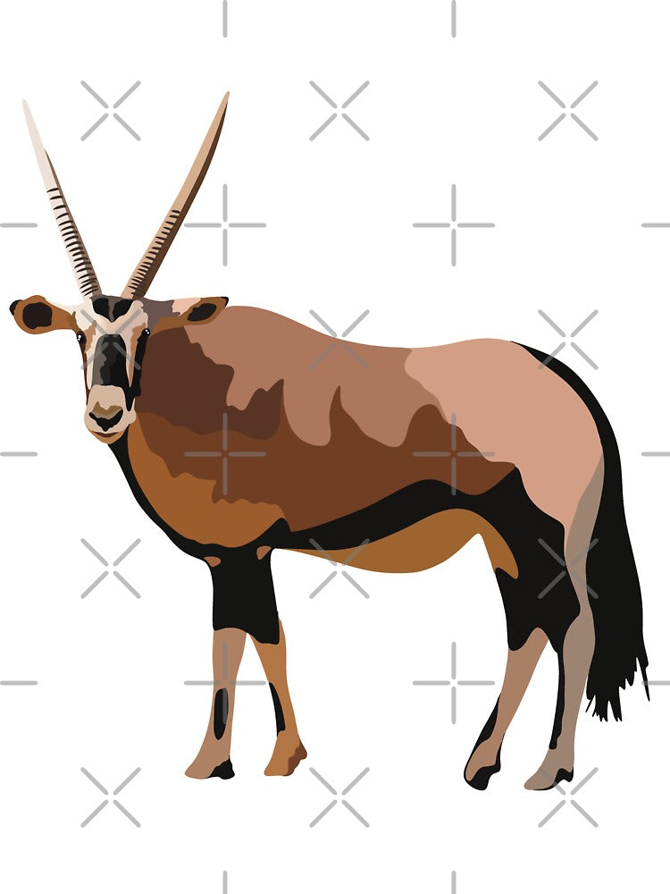 O is for Oryx,Oryx Artwork – Elegant Antelope Illustration and Desert Wildlife Design by PrettylittlepastelUk