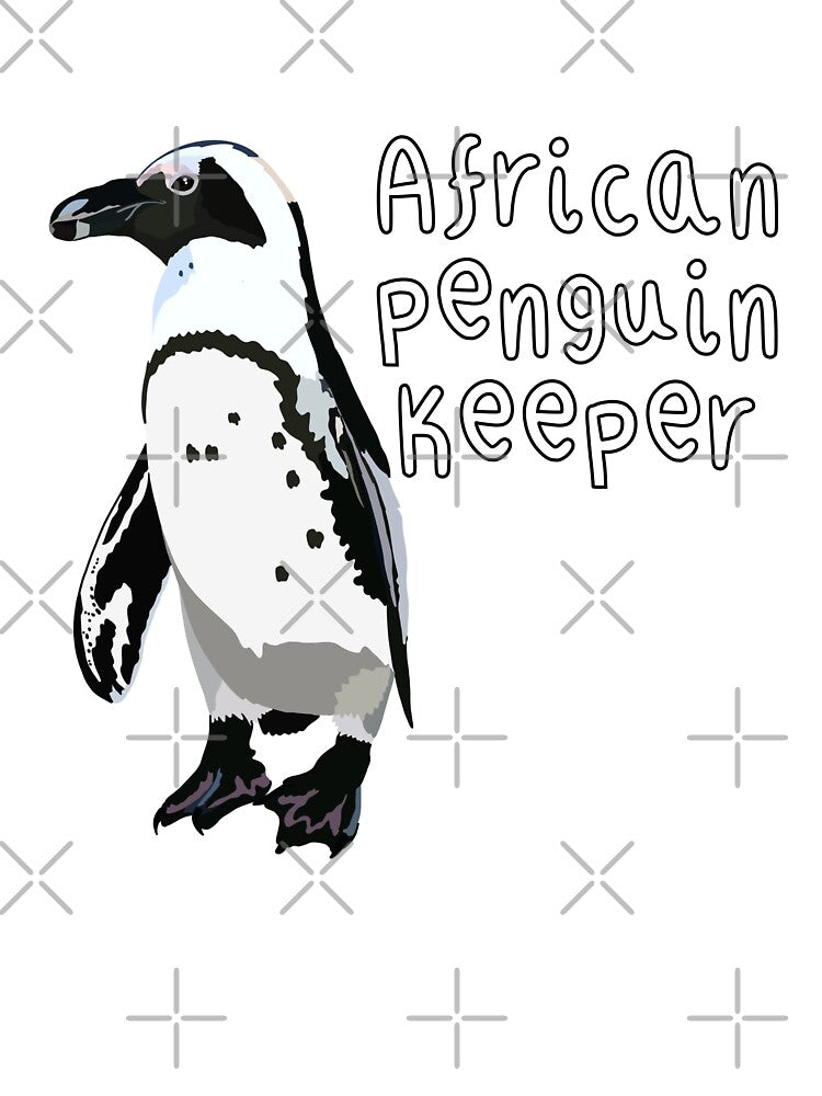 A is for African Penguin Keeper,African Penguin Keeper Design – Dedicated Care and Conservation of Coastal Seabirds Artwork by PrettylittlepastelUk