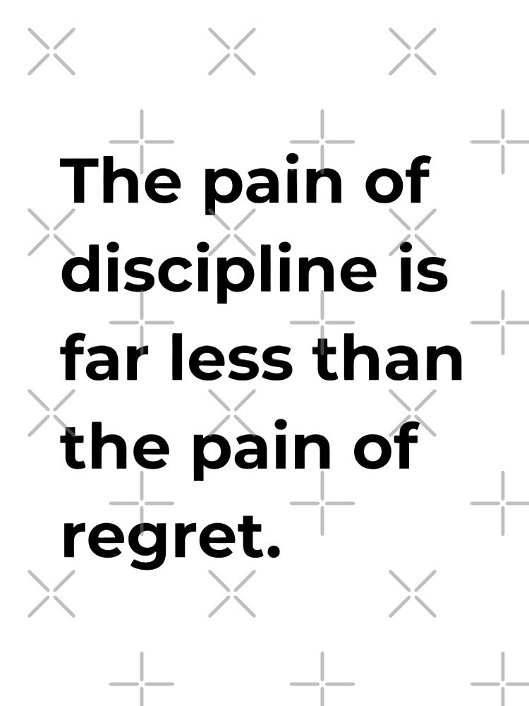 The Pain of Discipline HD Sticker – New Year Gym Motivation Regret vs Discipline Quote | 2026 new year goal and resolution by MillionaireGenZ ⭐⭐⭐⭐⭐ (5.0)