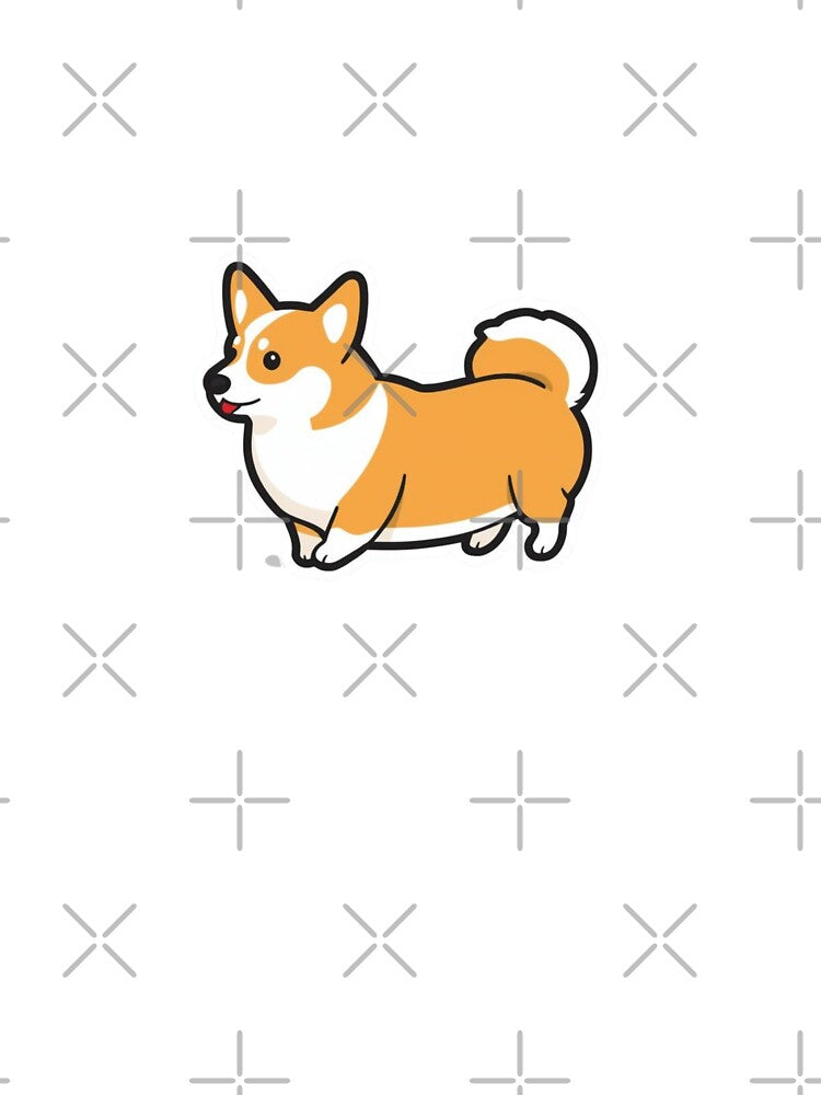 Cute Corgi Butt Fluffy Dog Sticker for Corgi Lovers by NeonNerd Studio