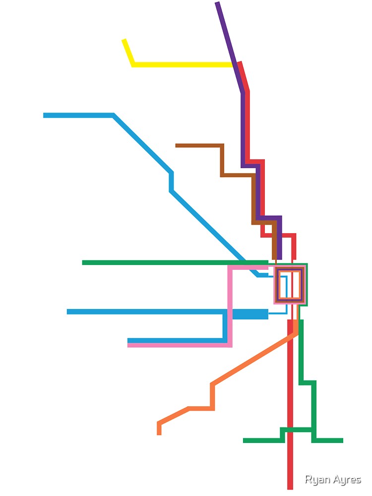 Chicago Transit Map by Ryan Ayres