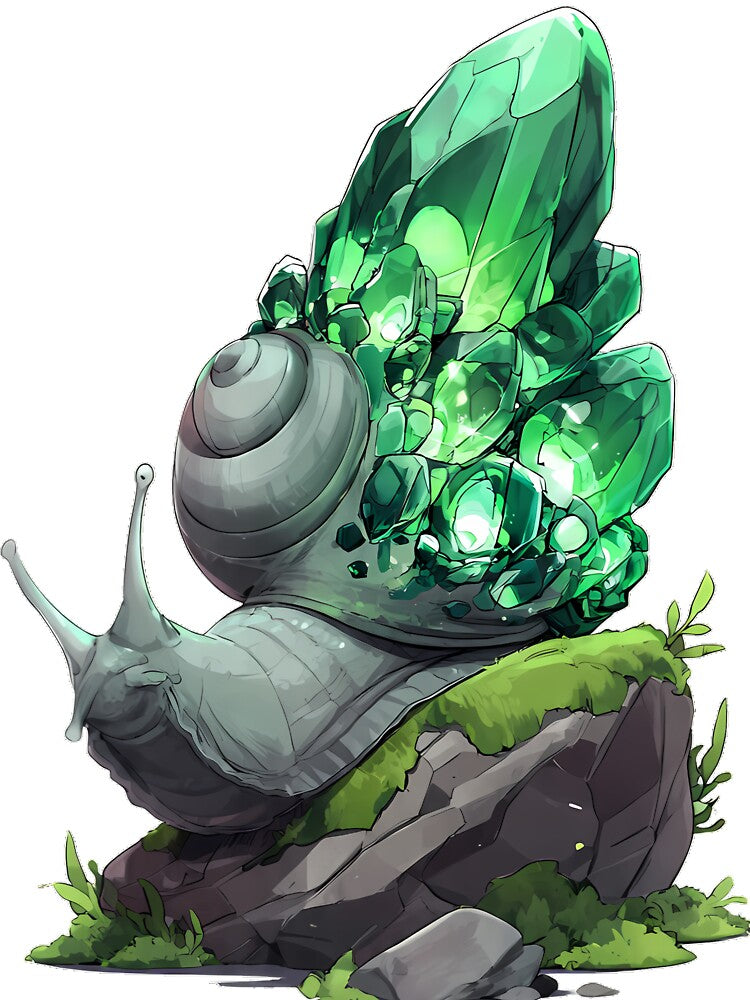 Snail Emerald Shell by IllumeInk