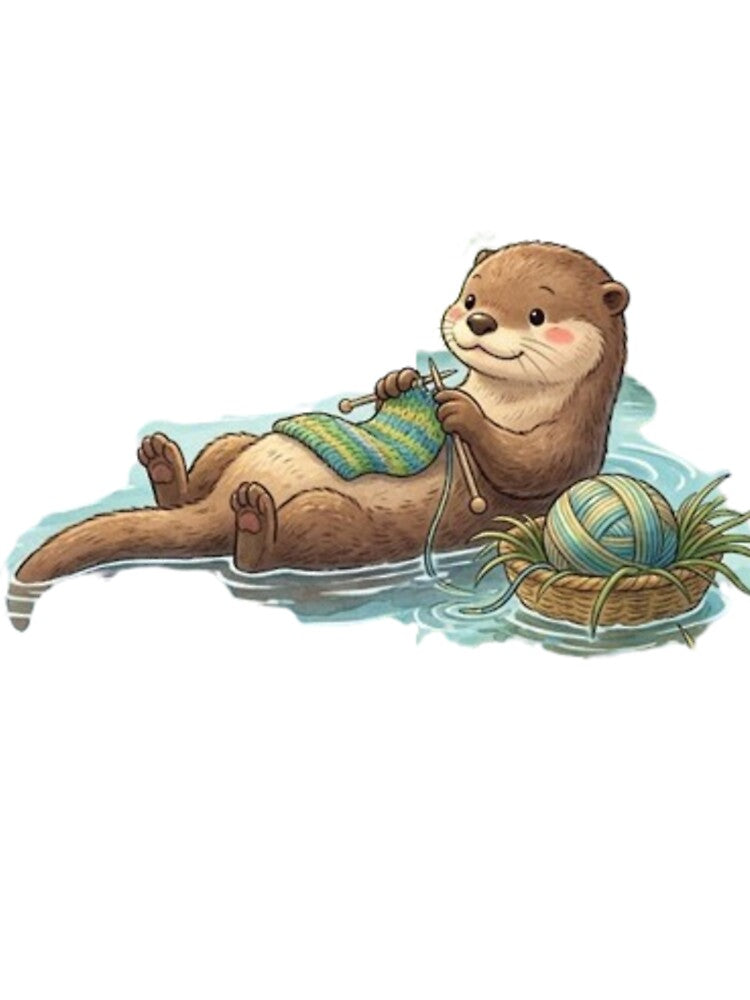Cute Otter Knitting Crochet Yarn by Pure Art