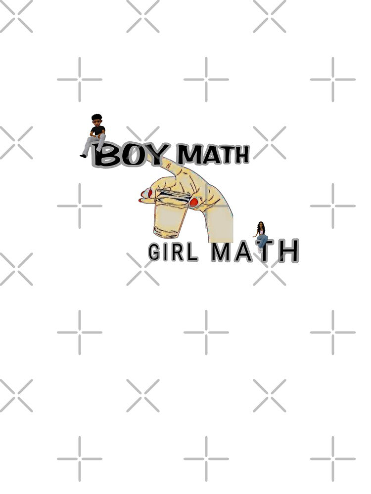 Funny Boy Math Girl Math Aesthetic Pop Culture Meme Design by Dream Weave Studio