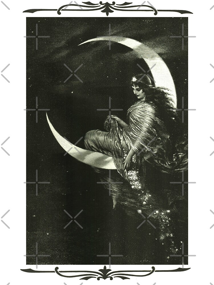Moon Goddess - Vintage Illustration by elevens