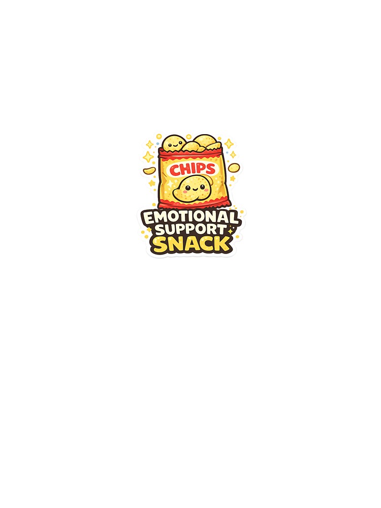 Emotional Support Snack Sticker by RedRubyBubble