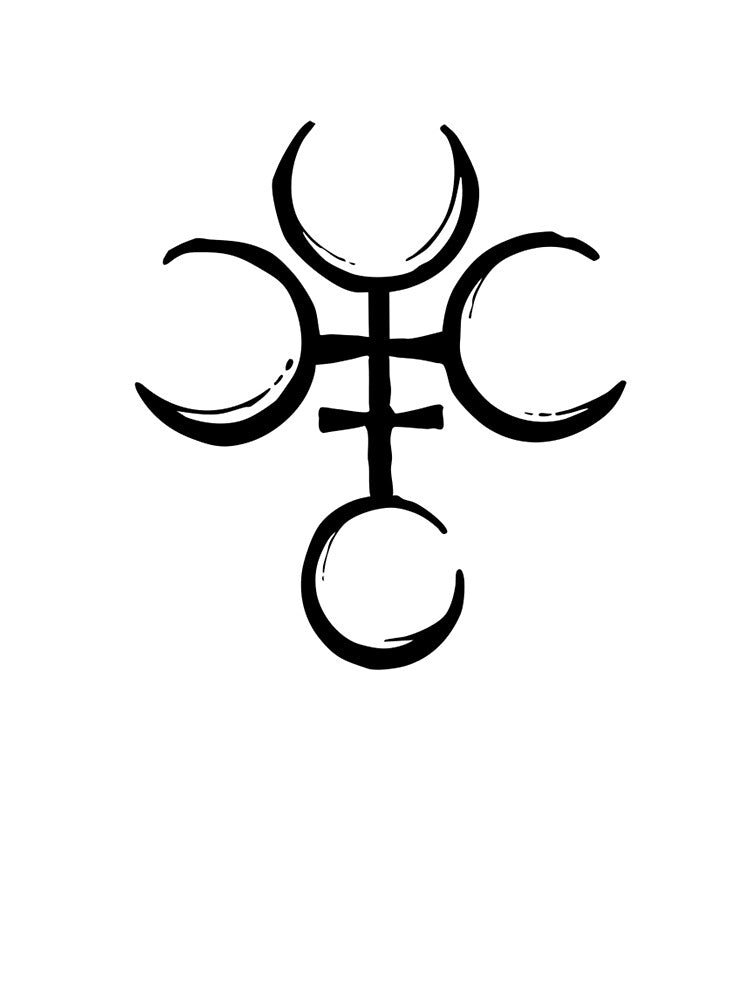 Hecate’s Triple Moon Gothic Wiccan Emblem by Jcat7