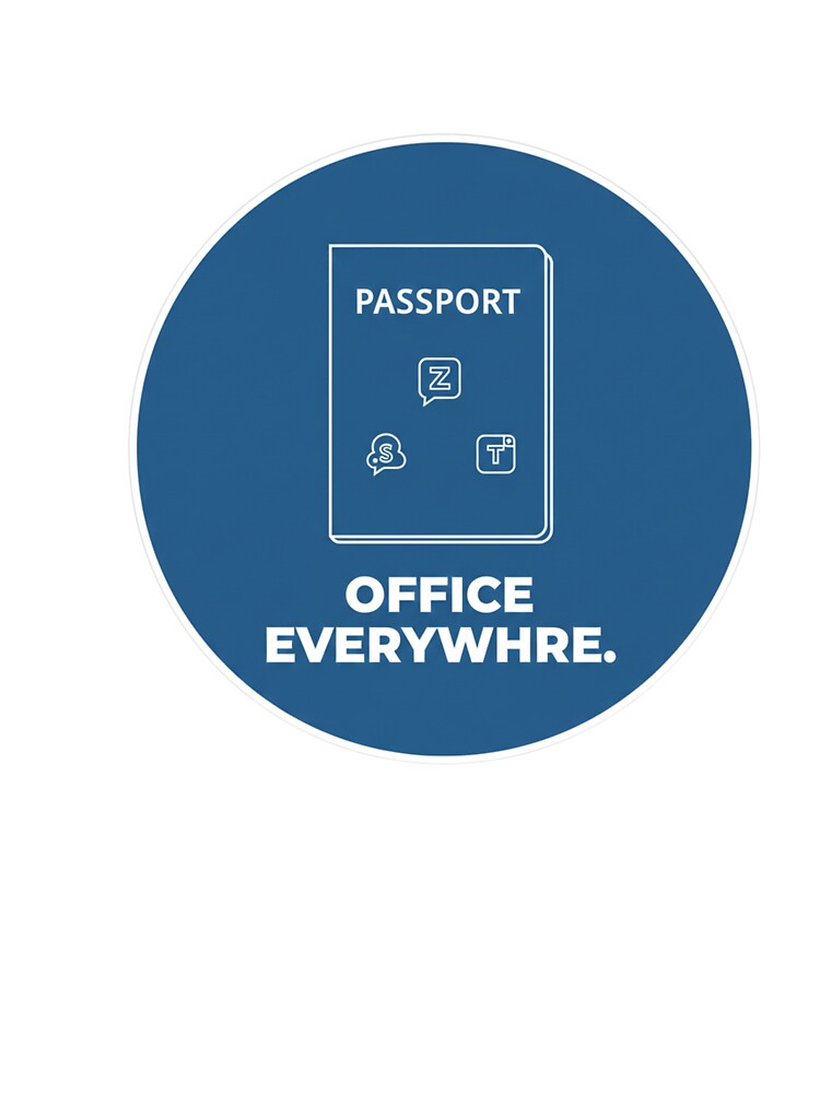 Copy of Office Everywhere - Digital Nomad Passport Sticker by ZYNORAworld