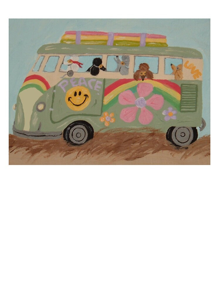Poodles in Hippie Van by Squirreldumplings