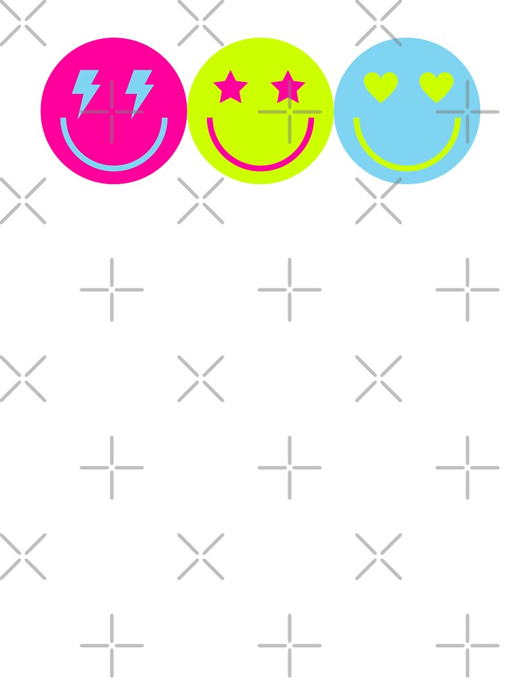 3 preppy smileys in pink, blue and green by SUUSCK ★