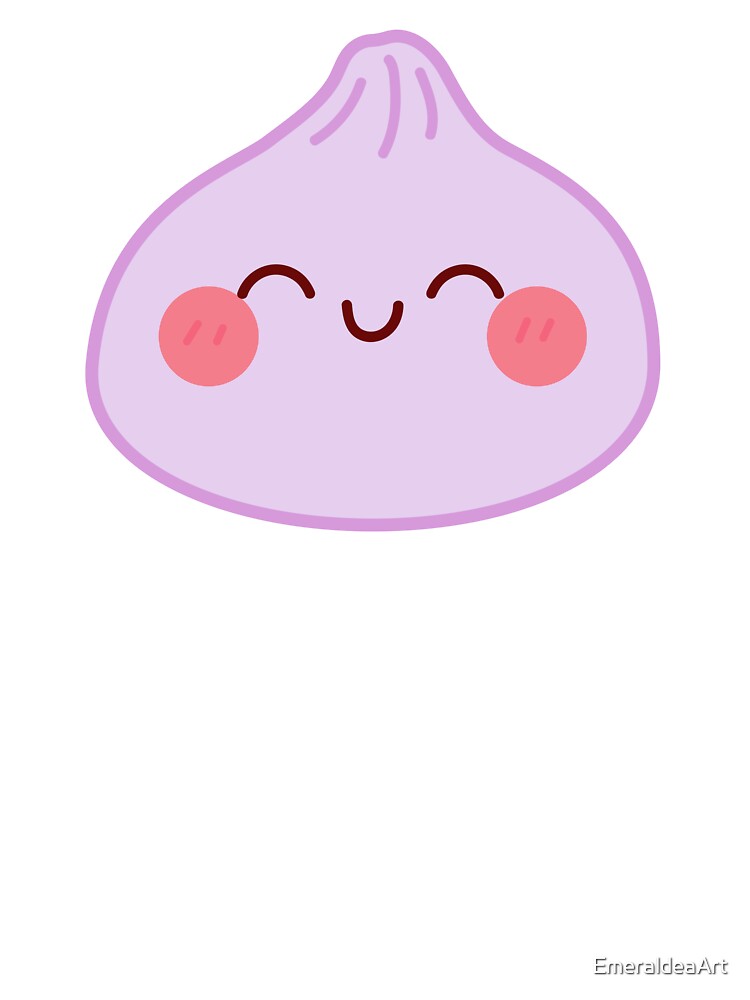 Purple squishy Dumpling – Cute Kawaii Food Character Design by EmeraldeaArt