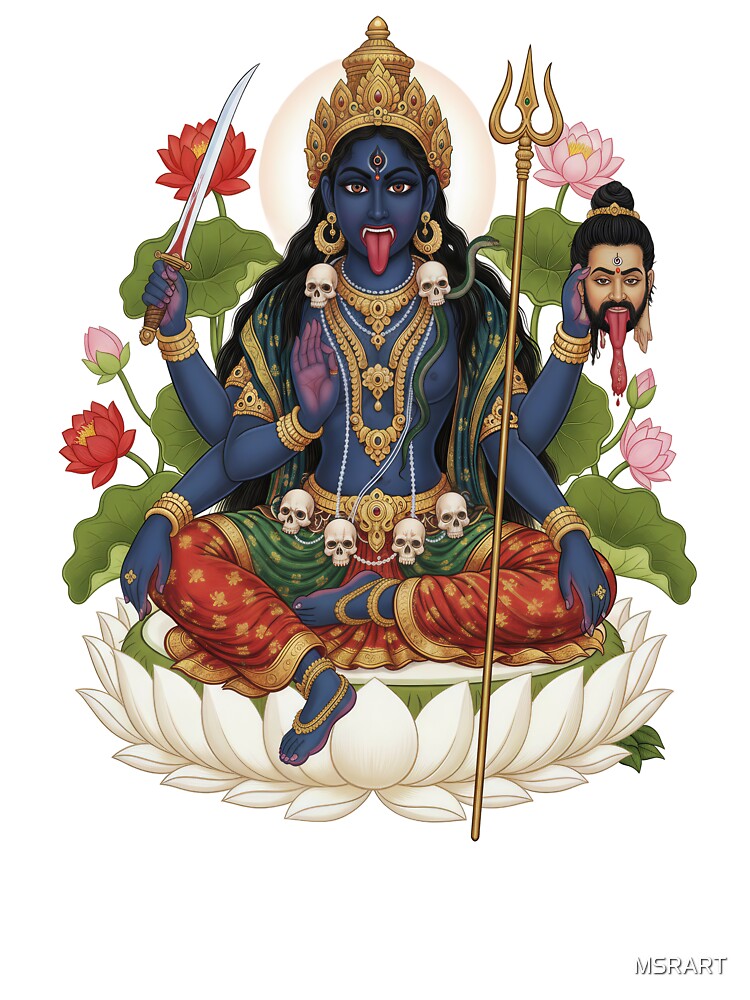 Kali Maa on Lotus Throne by MSRART