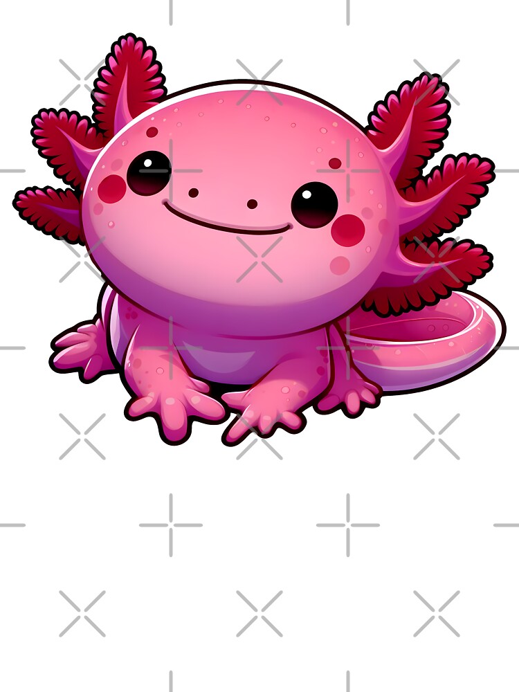 Cool Smiling Axolotl by Frog Level Treasures