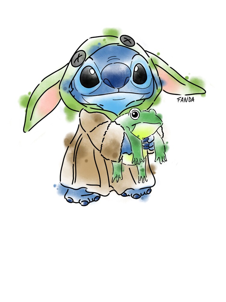 Stitch and frog by FandaBlue
