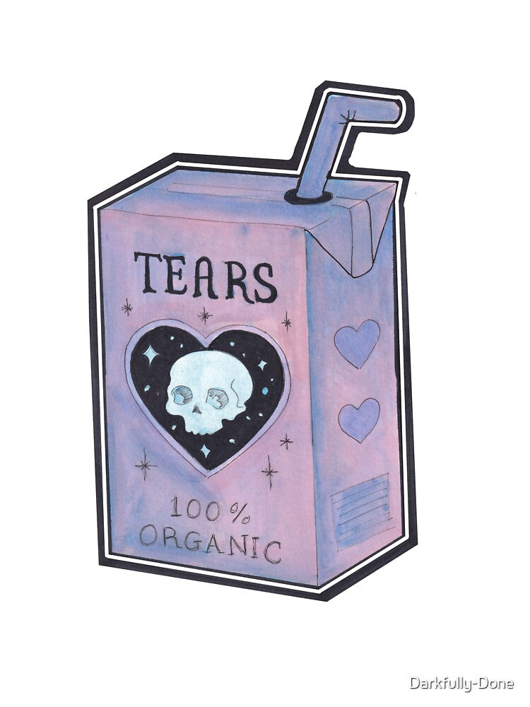 Tears Juice Box Pastel Goth — Funny Creepy Cute Sad Girl Art by Darkfully-Done