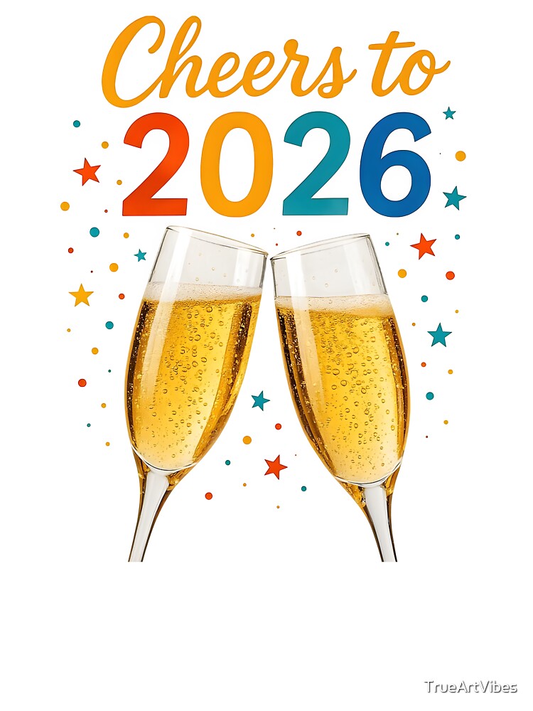 cheers to 2026, HNY, new year 2026, 26 new year by TrueArtVibes