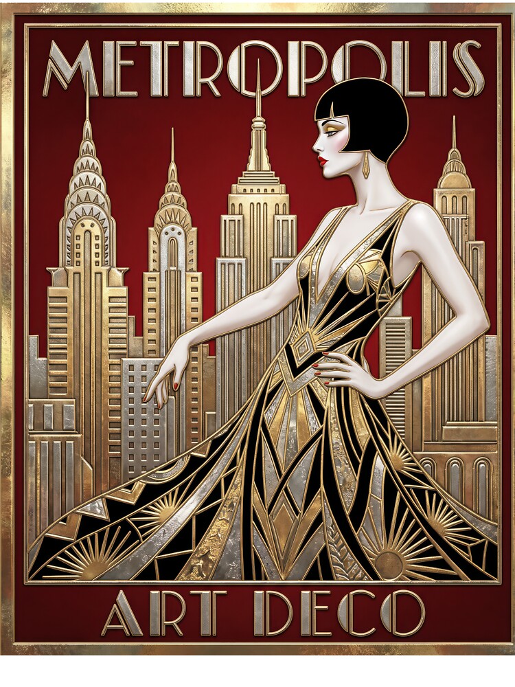 Metropolis Art Deco Poster by Andy Gambino Art