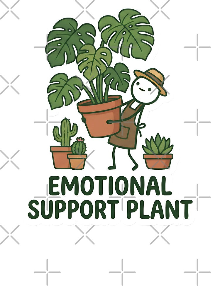 Emotional Support Plant Stickman Cute Gardener Aesthetic Houseplant Lover by StickyGuys