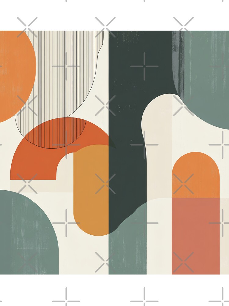 Organic Abstract Shapes Wall Art | Minimalist Earthy Geometric Poster | Modern Interior Decor by GrinGalore