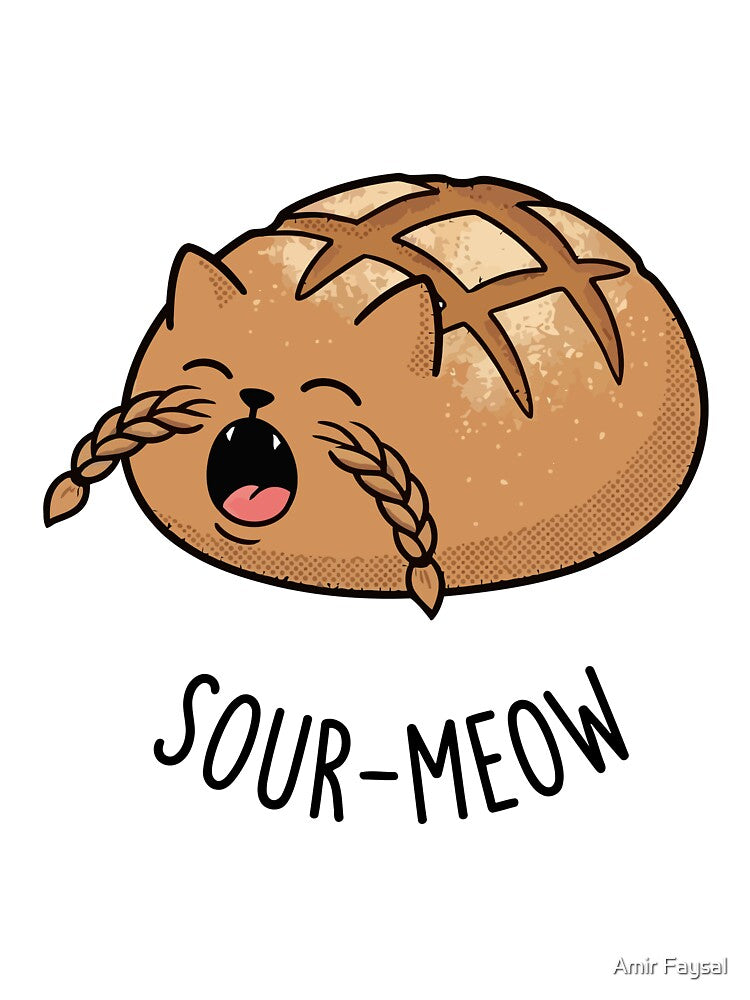 Sourdough Cat Loaf Bread Braided Whiskers by Amir Faysal